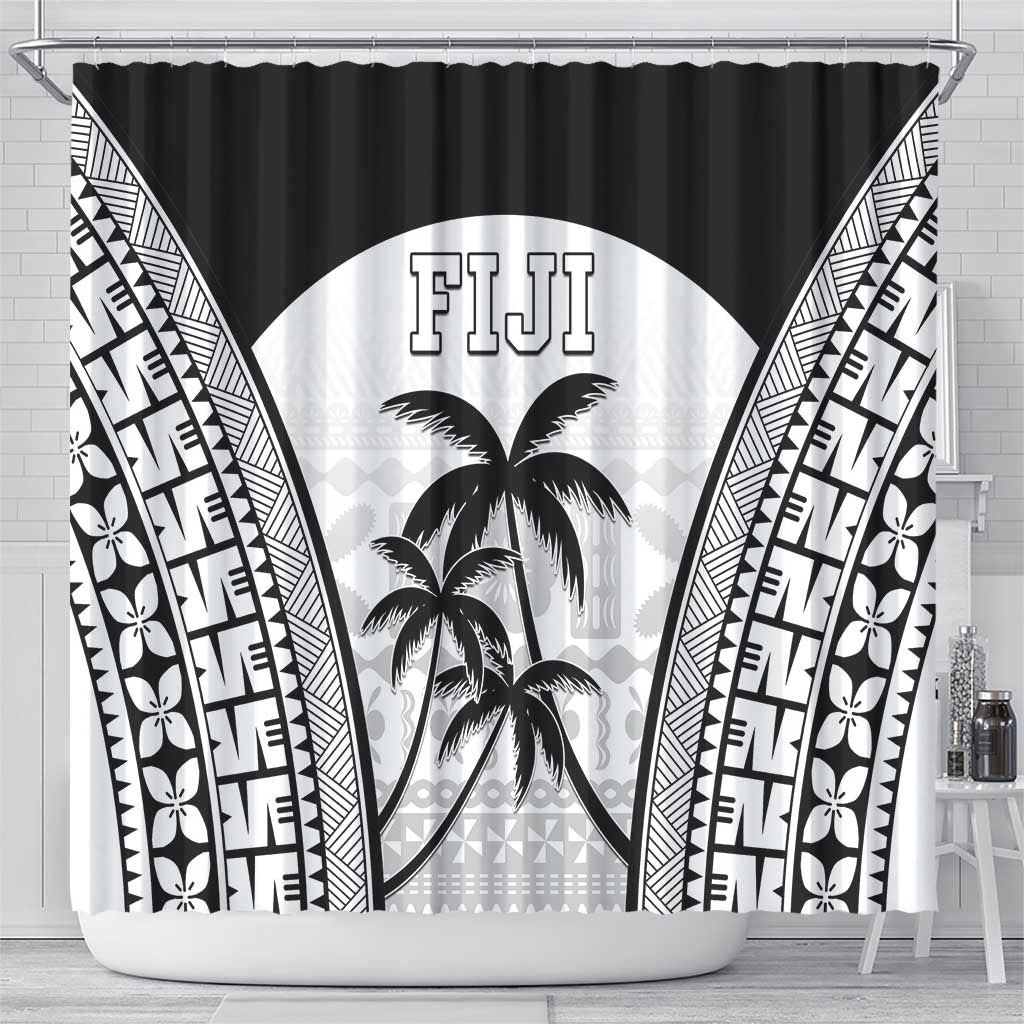 Fiji Tapa Football Shower Curtain Sporty Style LT05 - Polynesian Pride