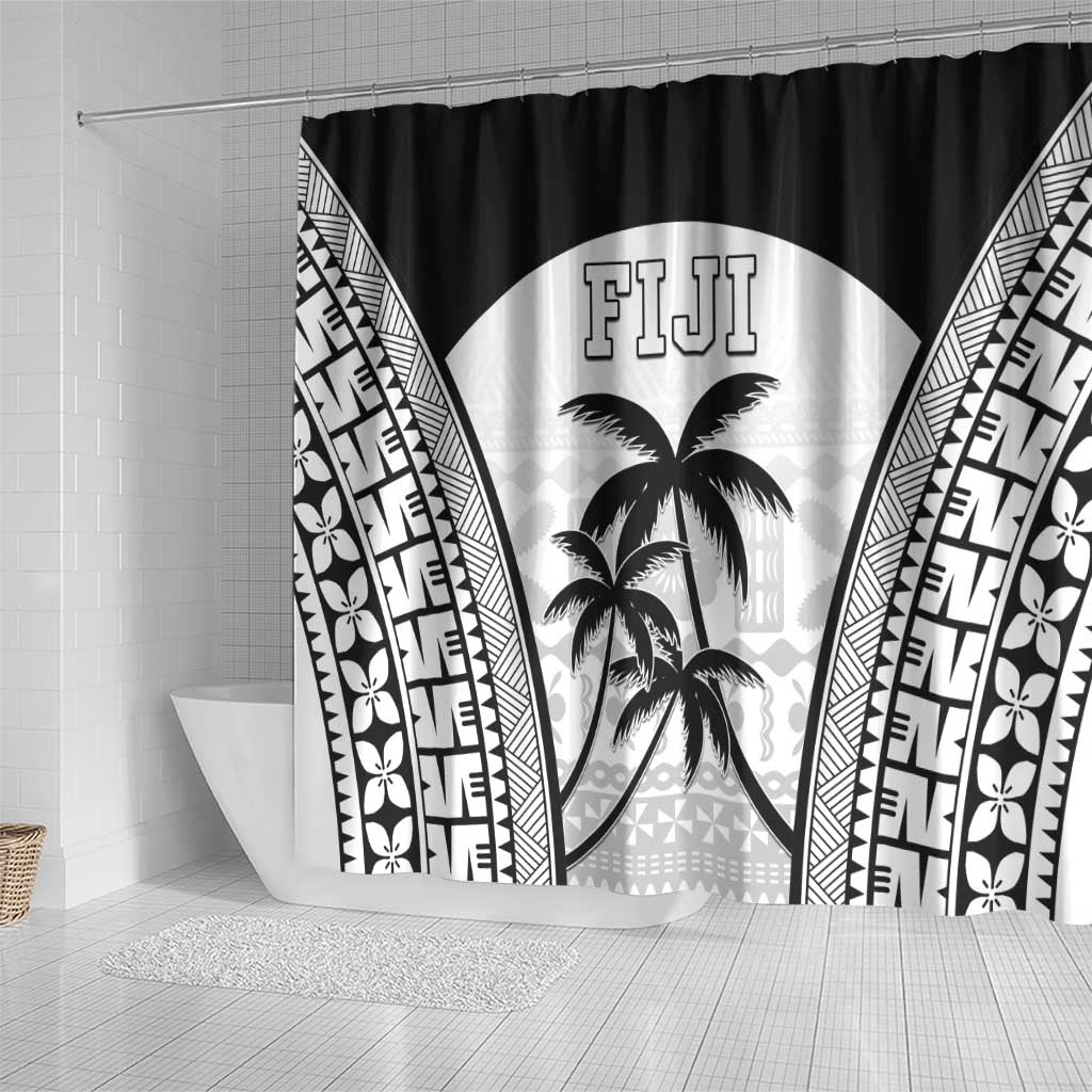 Fiji Tapa Football Shower Curtain Sporty Style LT05 - Polynesian Pride