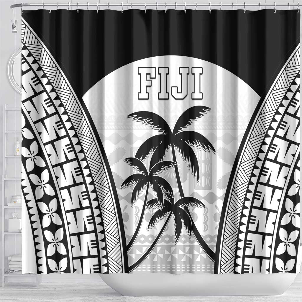Fiji Tapa Football Shower Curtain Sporty Style LT05 - Polynesian Pride