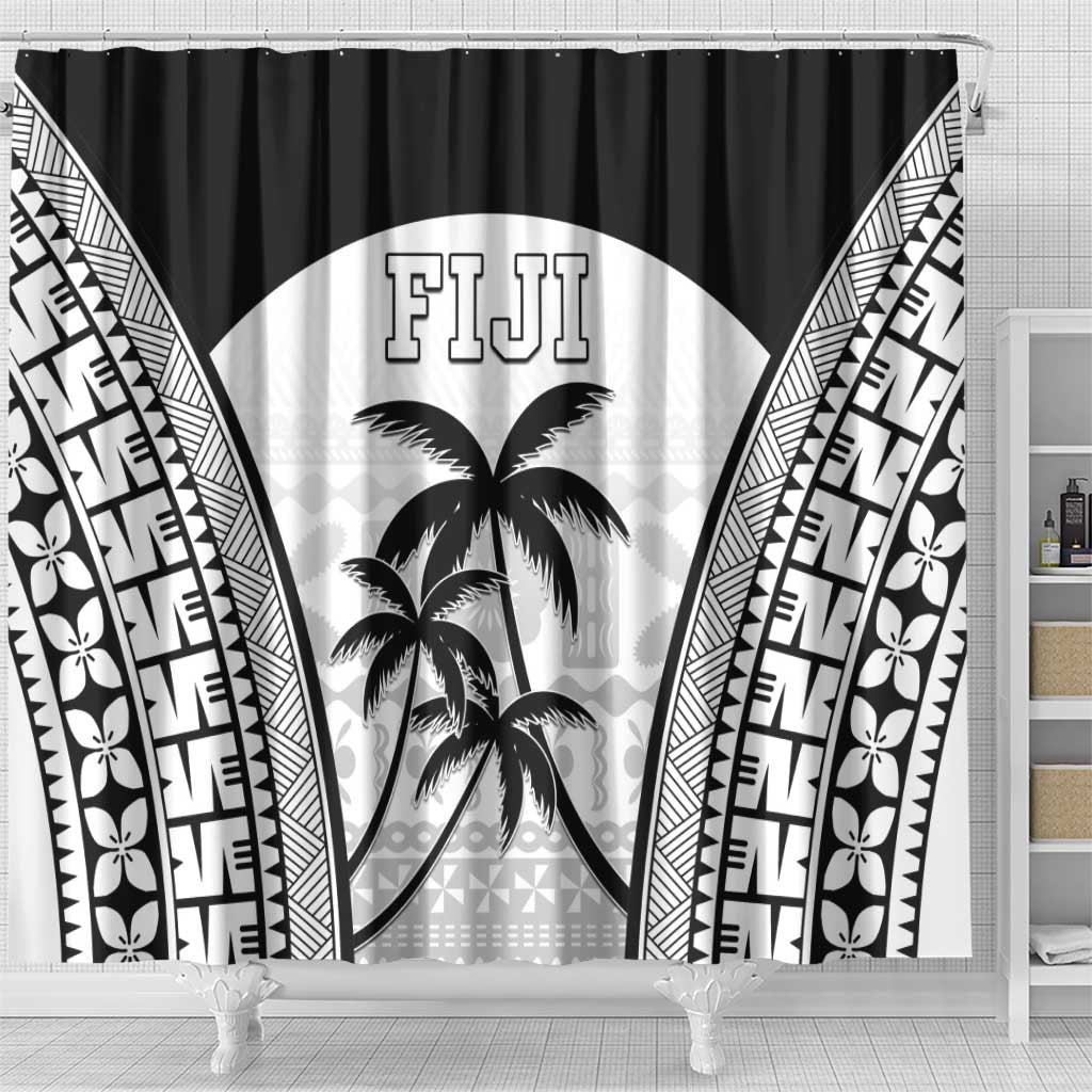 Fiji Tapa Football Shower Curtain Sporty Style LT05 - Polynesian Pride