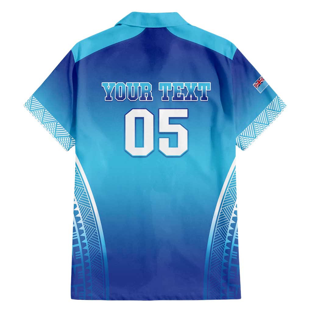 Custom Fiji Football Family Matching Tank Maxi Dress and Hawaiian Shirt Fijian Tapa Pattern