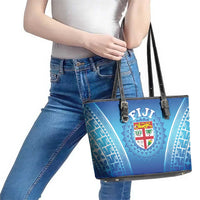 Fiji Football Leather Tote Bag Fijian Tapa Pattern