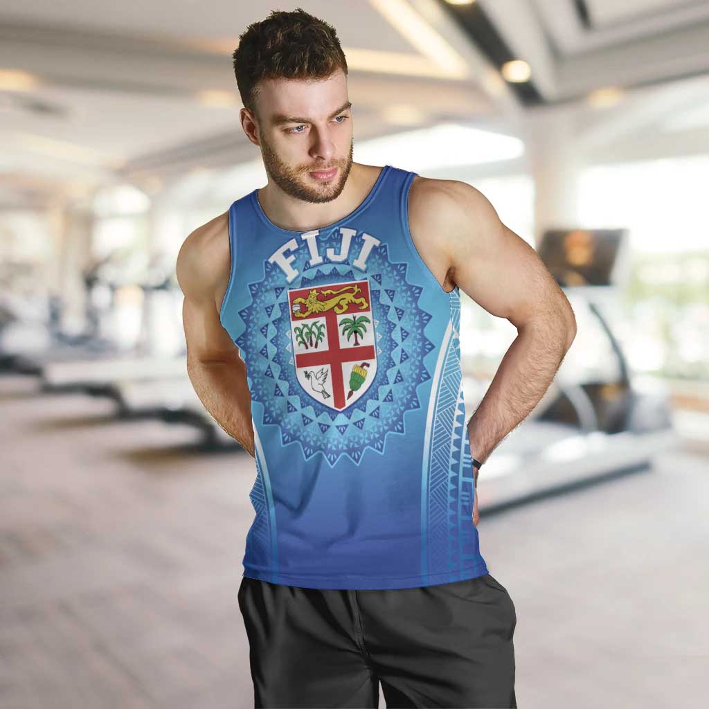 Custom Fiji Football Men Tank Top Fijian Tapa Pattern