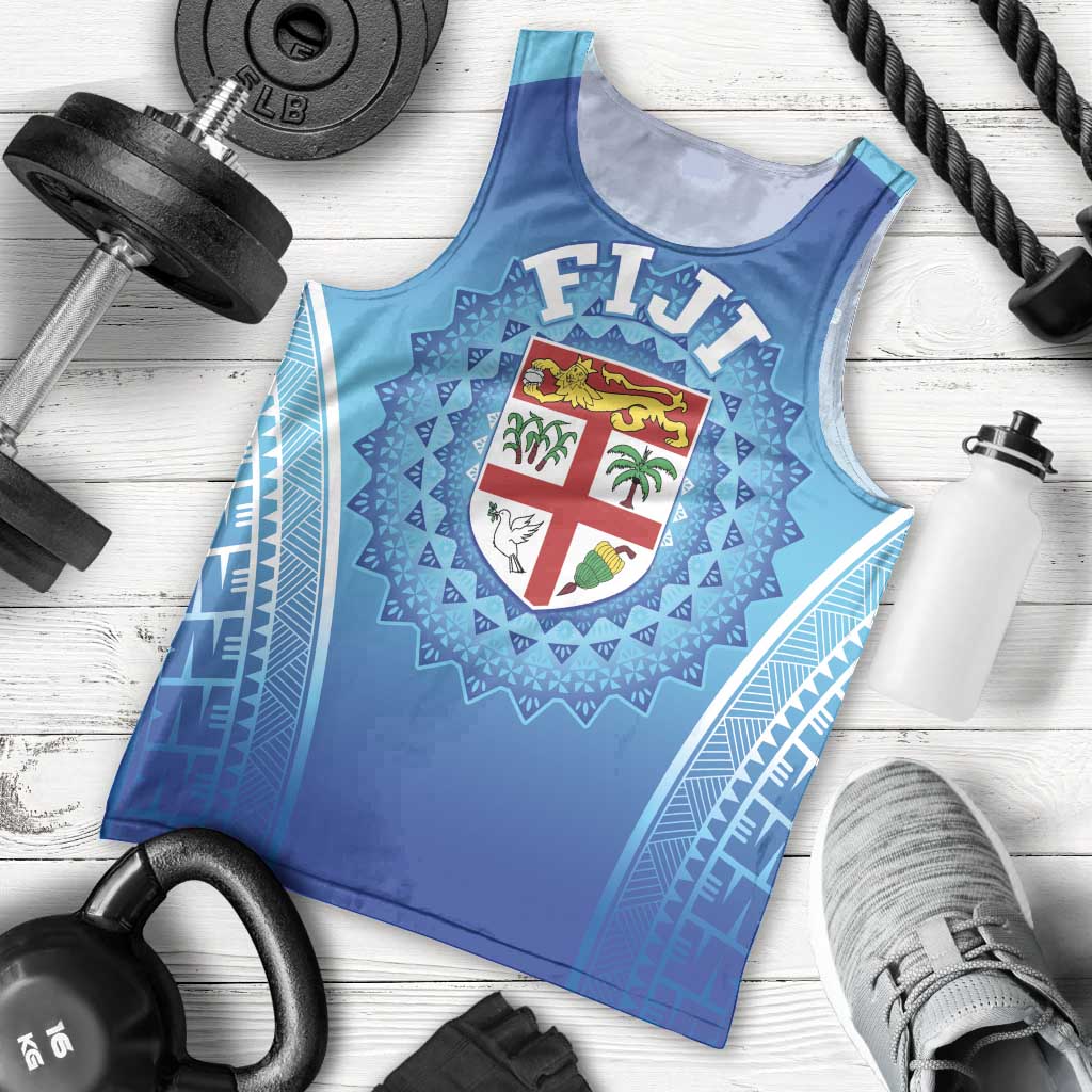 Custom Fiji Football Men Tank Top Fijian Tapa Pattern