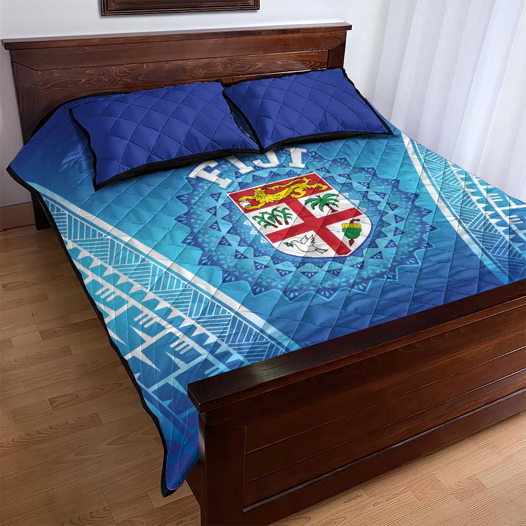 Fiji Football Quilt Bed Set Fijian Tapa Pattern LT05 - Polynesian Pride