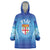 Custom Fiji Football Wearable Blanket Hoodie Fijian Tapa Pattern