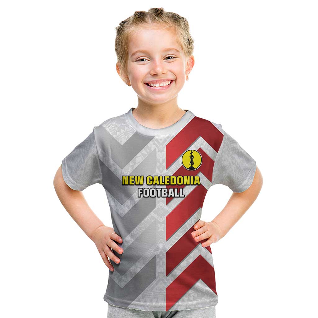 Custom New Caledonia Football Kid T Shirt Unique Style LT05 Red - Polynesian Pride