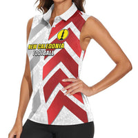 Custom New Caledonia Football Women Sleeveless Polo Shirt Unique Style