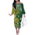 Cook Islands 15 Finest Family Matching Off The Shoulder Long Sleeve Dress and Hawaiian Shirt Plumeria Polynesian Turtle