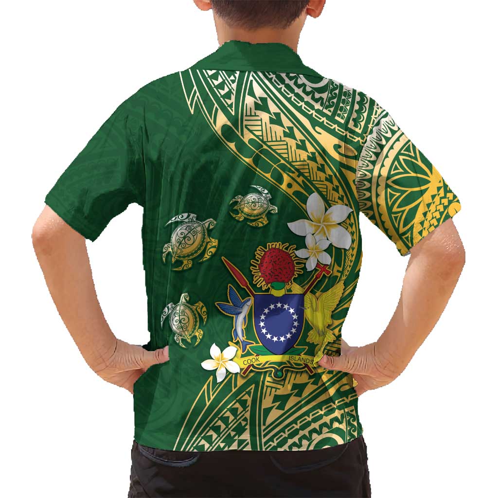 Cook Islands 15 Finest Family Matching Puletasi and Hawaiian Shirt Plumeria Polynesian Turtle LT05 - Polynesian Pride
