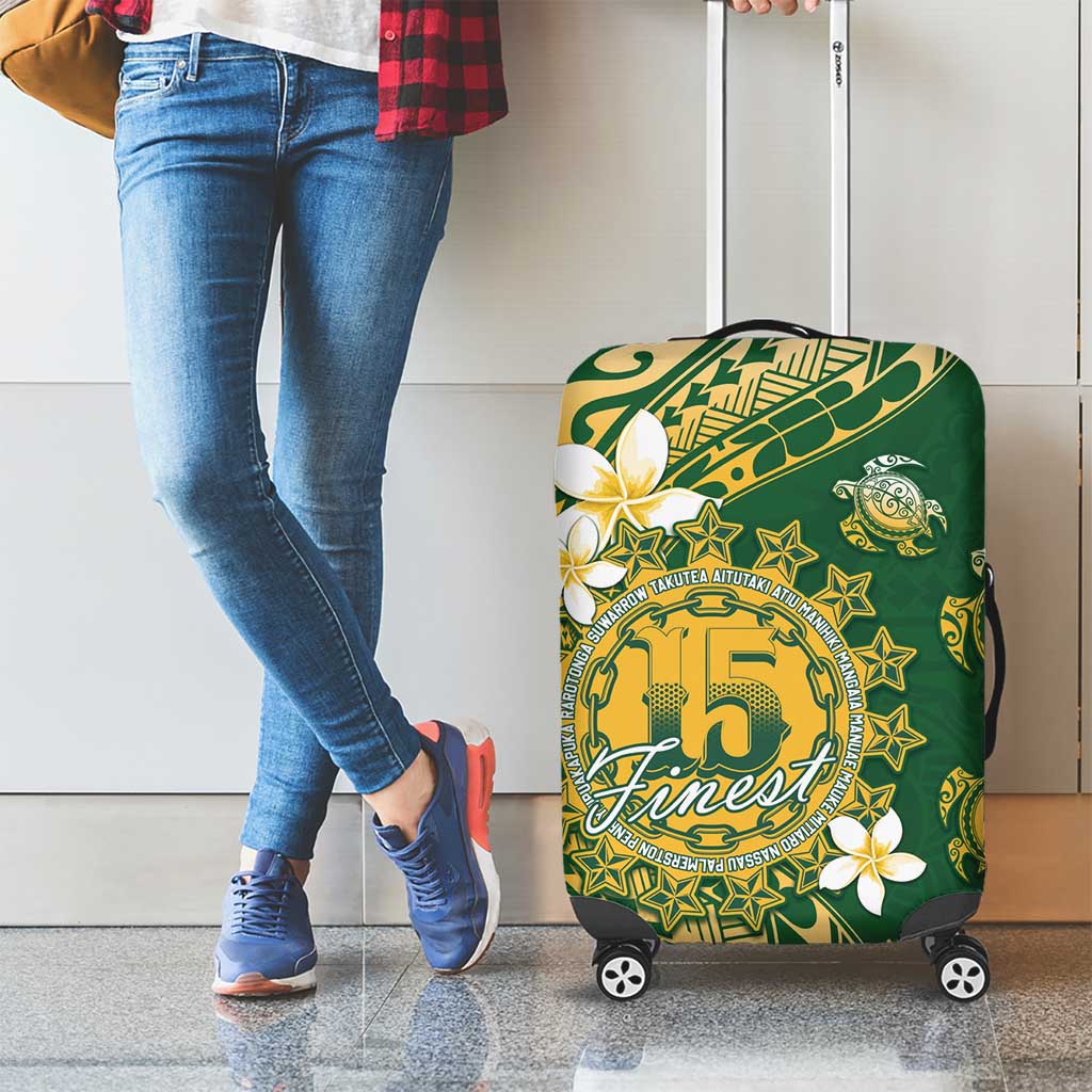 Cook Islands 15 Finest Luggage Cover Plumeria Polynesian Turtle