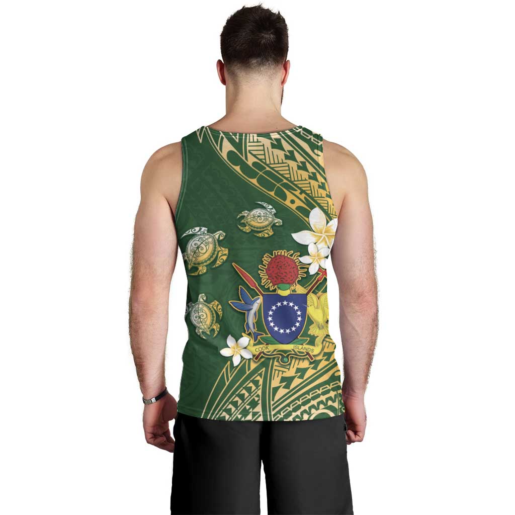 Cook Islands 15 Finest Men Tank Top Plumeria Polynesian Turtle