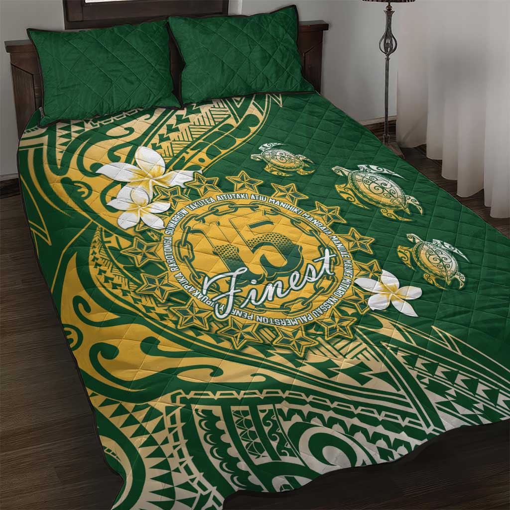 Cook Islands 15 Finest Quilt Bed Set Plumeria Polynesian Turtle
