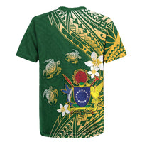 Cook Islands 15 Finest Rugby Jersey Plumeria Polynesian Turtle LT05 - Polynesian Pride