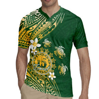 Cook Islands 15 Finest Rugby Jersey Plumeria Polynesian Turtle LT05 - Polynesian Pride
