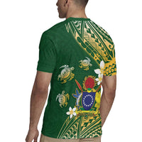 Cook Islands 15 Finest Rugby Jersey Plumeria Polynesian Turtle LT05 - Polynesian Pride