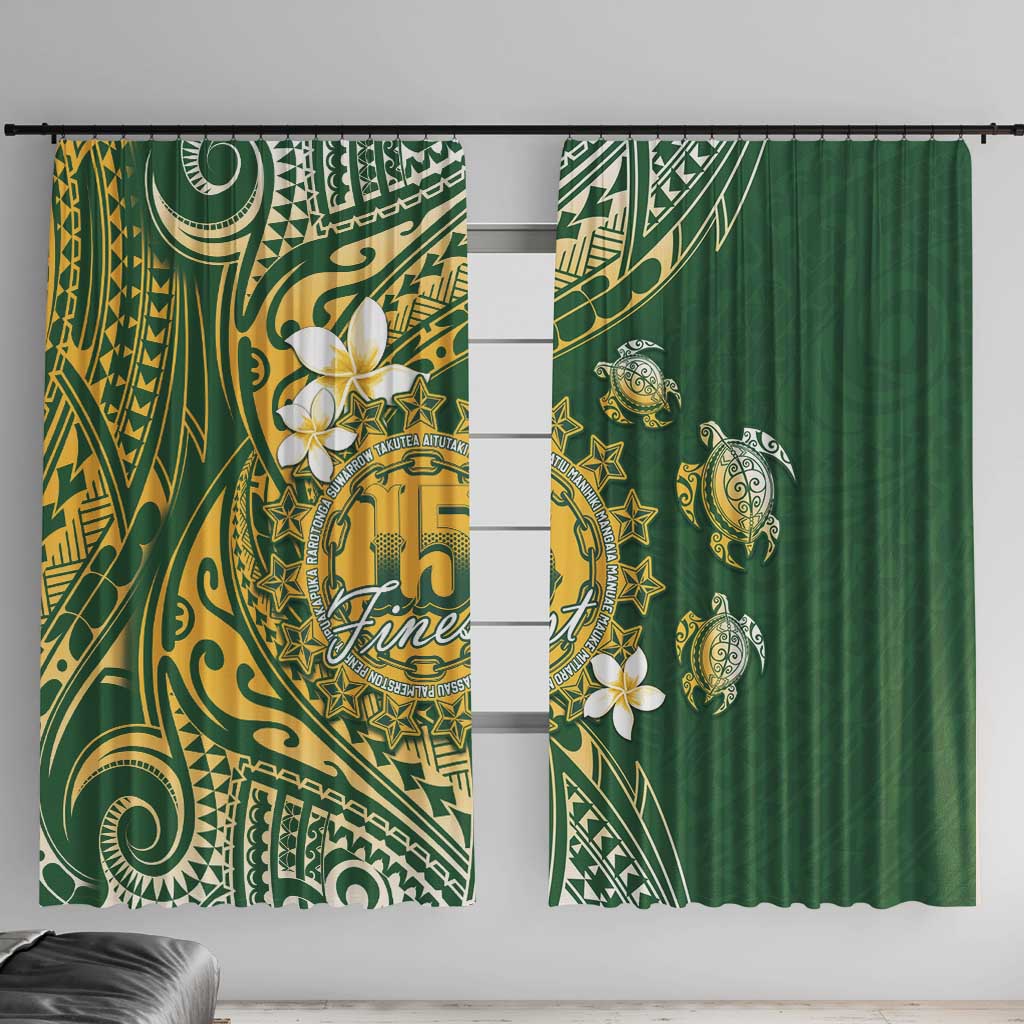 Cook Islands 15 Finest Window Curtain Plumeria Polynesian Turtle