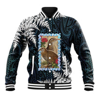 New Zealand Weka Baseball Jacket Maori Hen Koru Pattern - Polynesian Pride