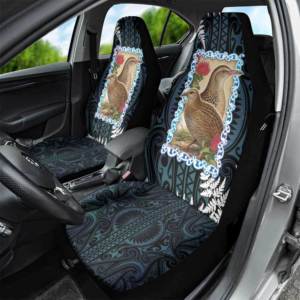 New Zealand Weka Car Seat Cover Maori Hen Koru Pattern - Polynesian Pride