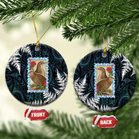 New Zealand Weka Ceramic Ornament Maori Hen Koru Pattern