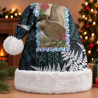New Zealand Weka Christmas Santa Hat Maori Hen Koru Pattern LT05 With Fur Black - Polynesian Pride