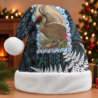 New Zealand Weka Christmas Santa Hat Maori Hen Koru Pattern LT05 Without Fur Black - Polynesian Pride