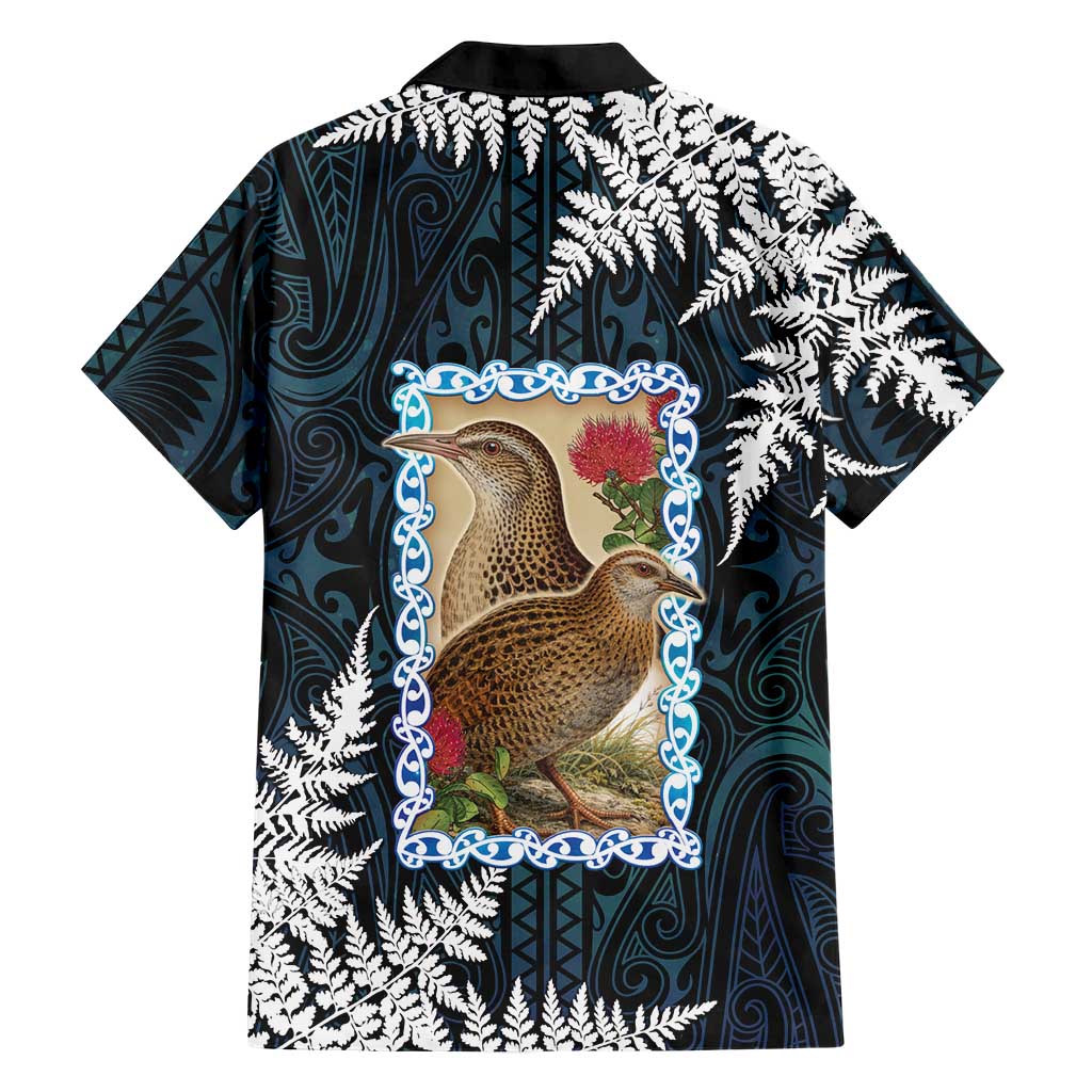 New Zealand Weka Family Matching Mermaid Dress and Hawaiian Shirt Maori Hen Koru Pattern
