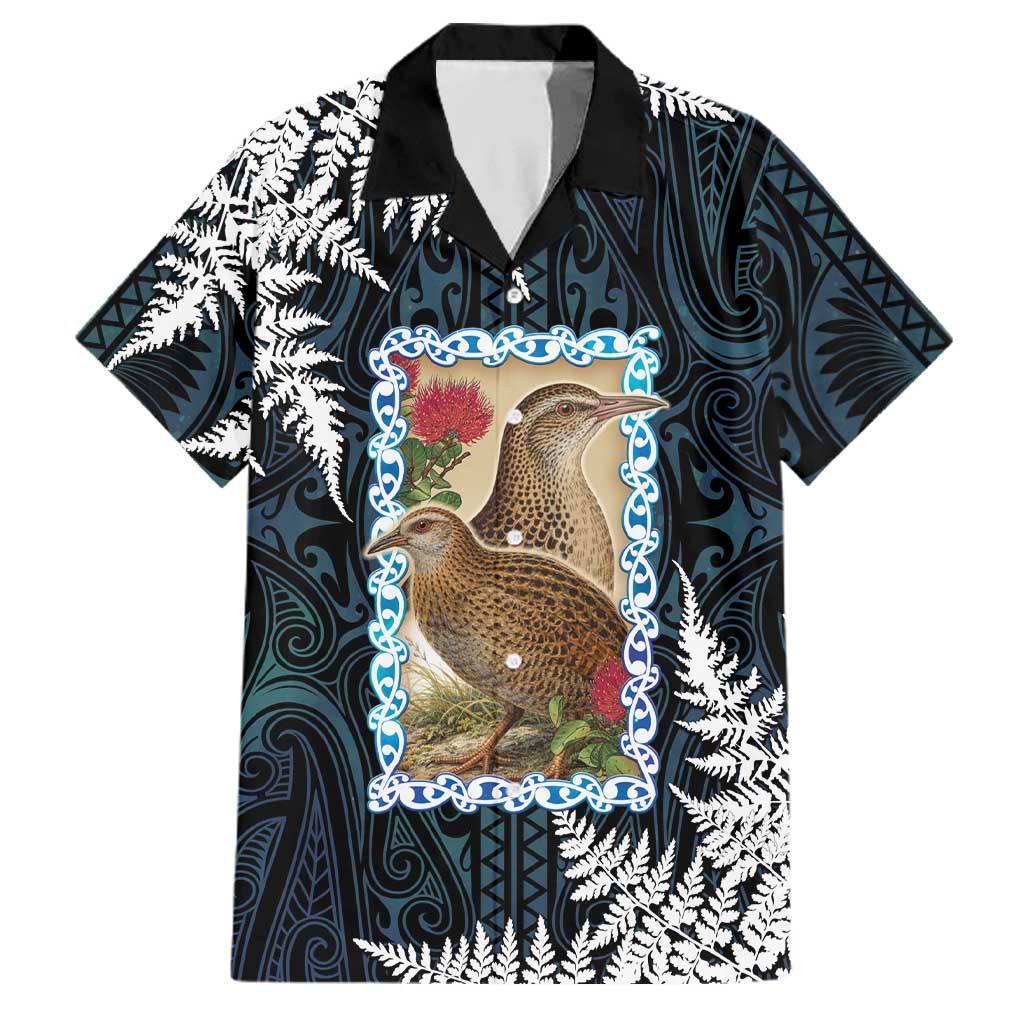 New Zealand Weka Family Matching Summer Maxi Dress and Hawaiian Shirt Maori Hen Koru Pattern