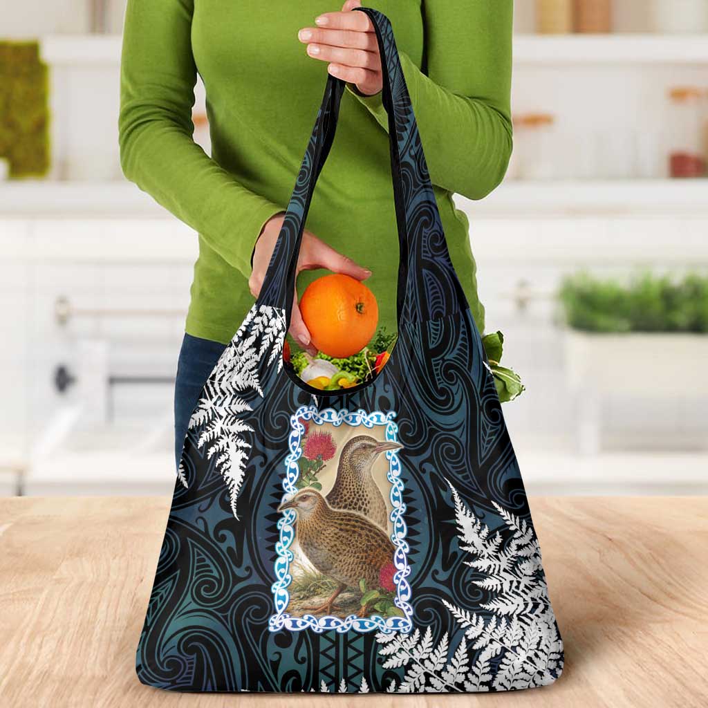 New Zealand Weka Grocery Bag Maori Hen Koru Pattern - Polynesian Pride