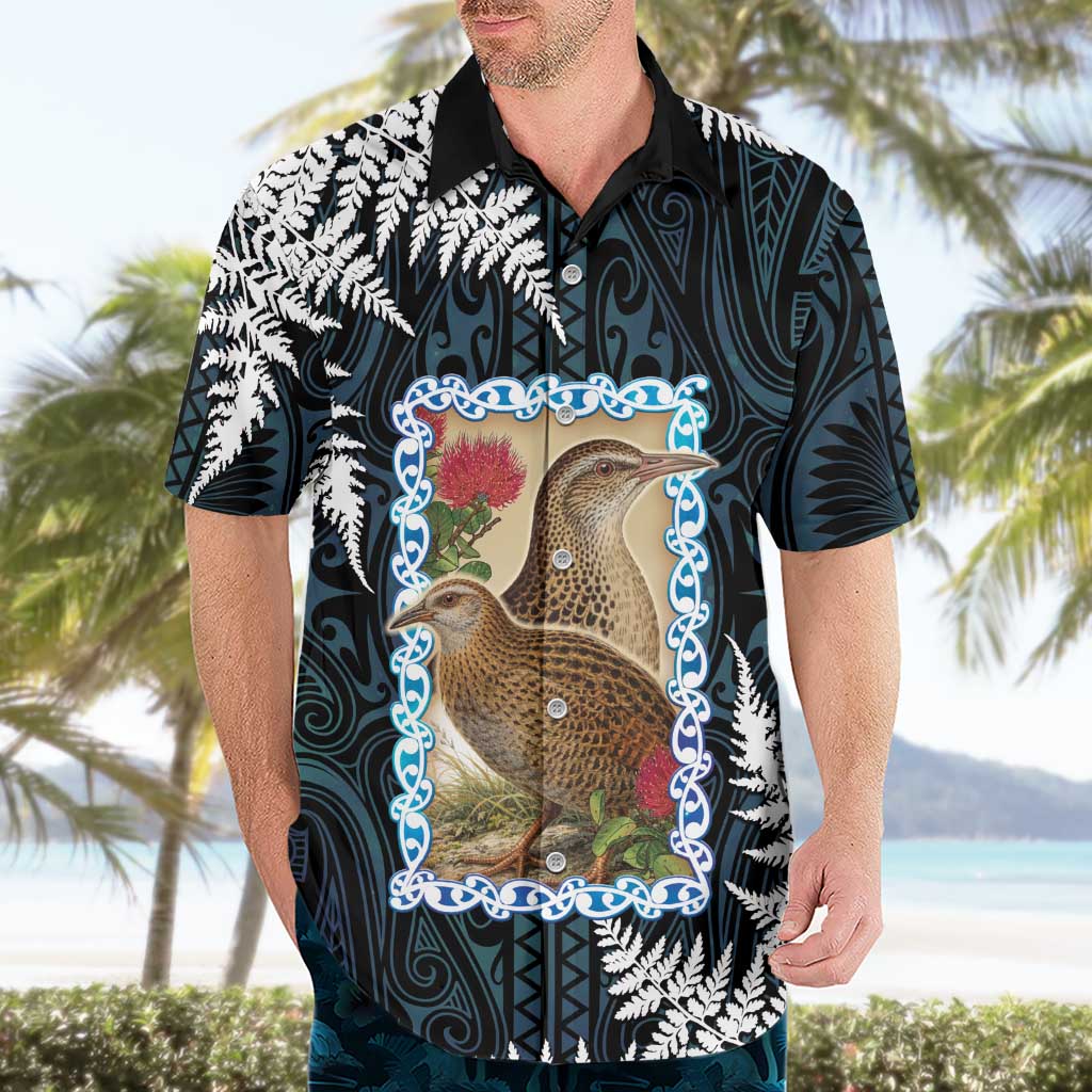 New Zealand Weka Hawaiian Shirt Maori Hen Koru Pattern - Polynesian Pride
