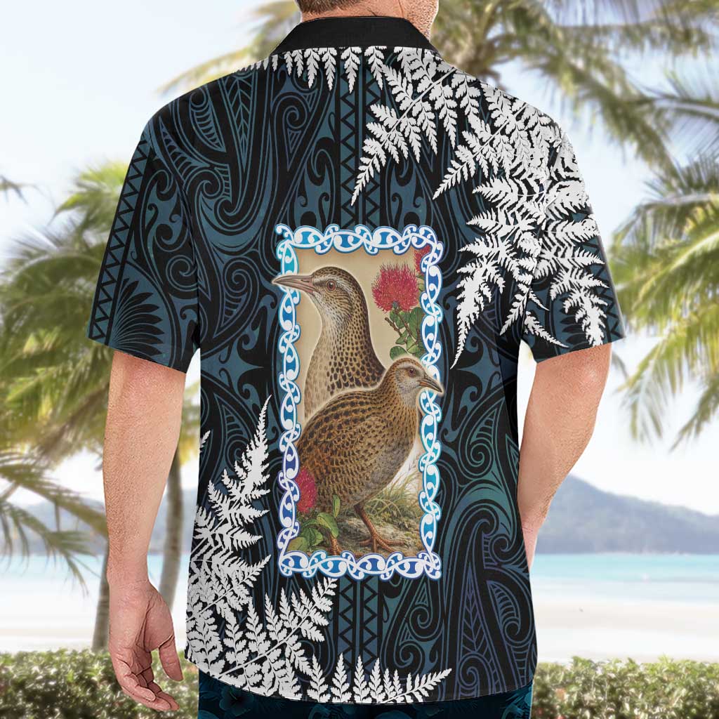 New Zealand Weka Hawaiian Shirt Maori Hen Koru Pattern - Polynesian Pride