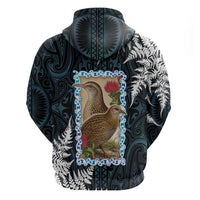 New Zealand Weka Hoodie Maori Hen Koru Pattern LT05 - Polynesian Pride