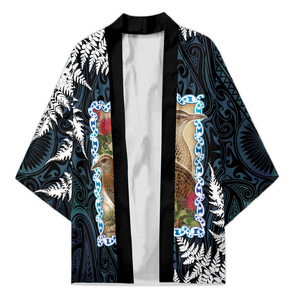 New Zealand Weka Kimono Maori Hen Koru Pattern - Polynesian Pride