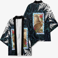 New Zealand Weka Kimono Maori Hen Koru Pattern - Polynesian Pride