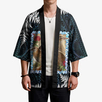 New Zealand Weka Kimono Maori Hen Koru Pattern - Polynesian Pride