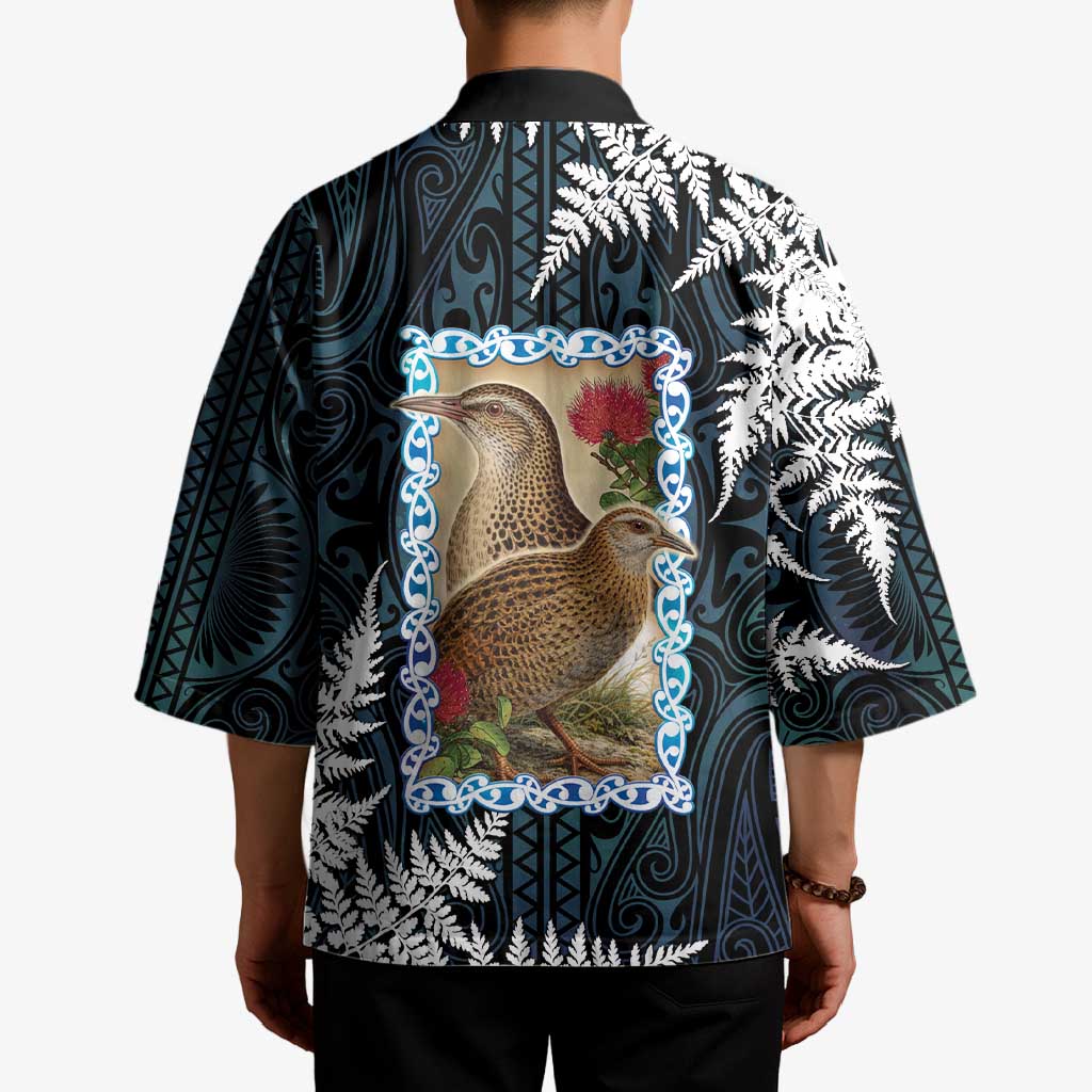 New Zealand Weka Kimono Maori Hen Koru Pattern - Polynesian Pride