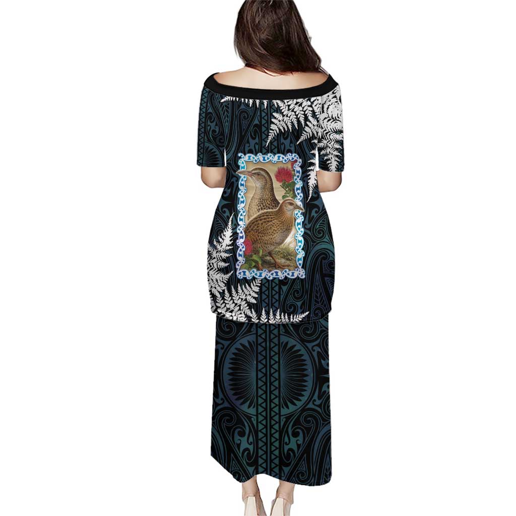 New Zealand Weka Puletasi Maori Hen Koru Pattern - Polynesian Pride