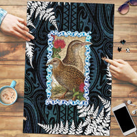 New Zealand Weka Puzzle Maori Hen Koru Pattern LT05 Black - Polynesian Pride