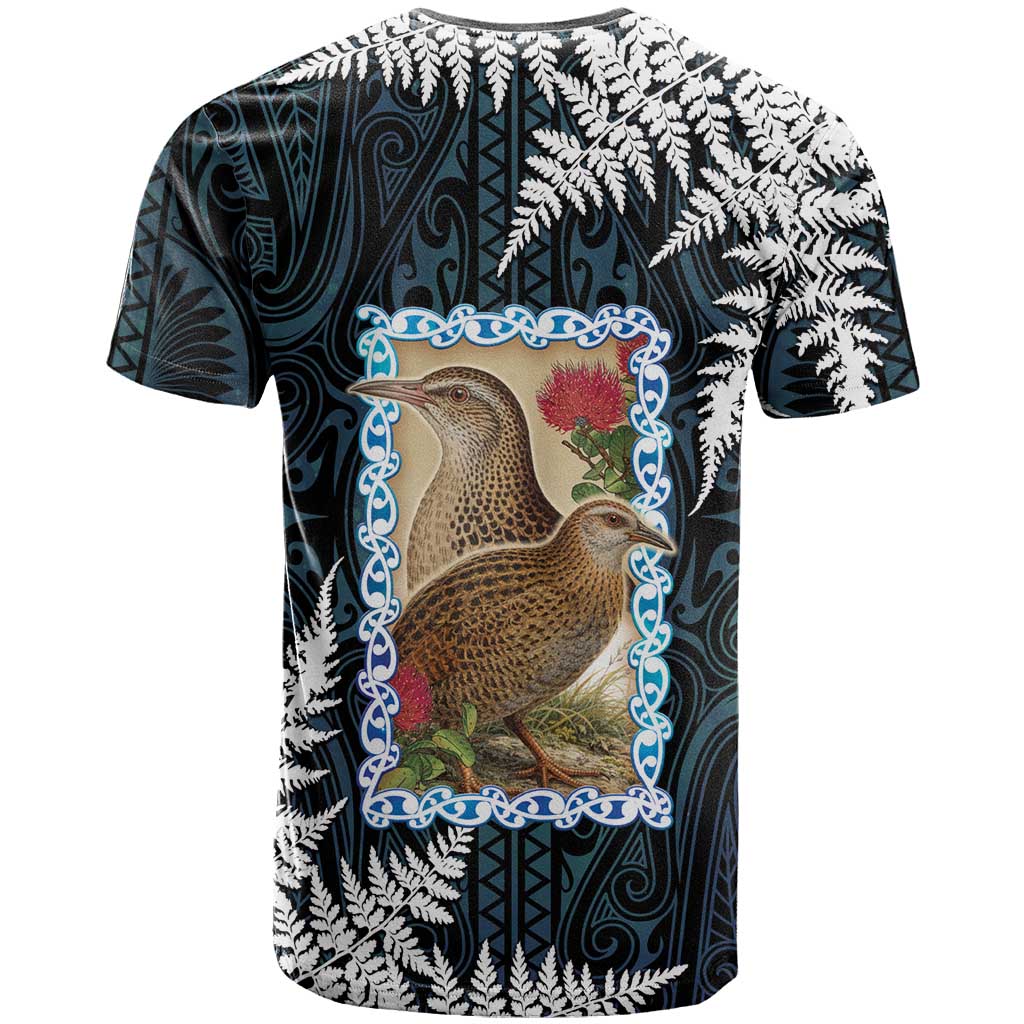 New Zealand Weka T Shirt Maori Hen Koru Pattern LT05 - Polynesian Pride