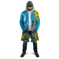 New Zealand Kokako Bird Cloak Maori Koru With Kowhai Flowers - Polynesian Pride