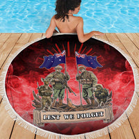 Australia And New Zealand ANZAC Day Beach Blanket Soldiers Lest We Forget