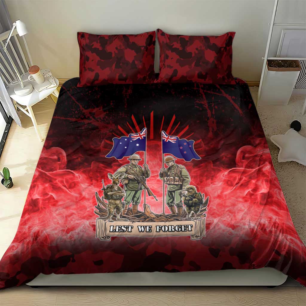 Australia And New Zealand ANZAC Day Bedding Set Soldiers Lest We Forget
