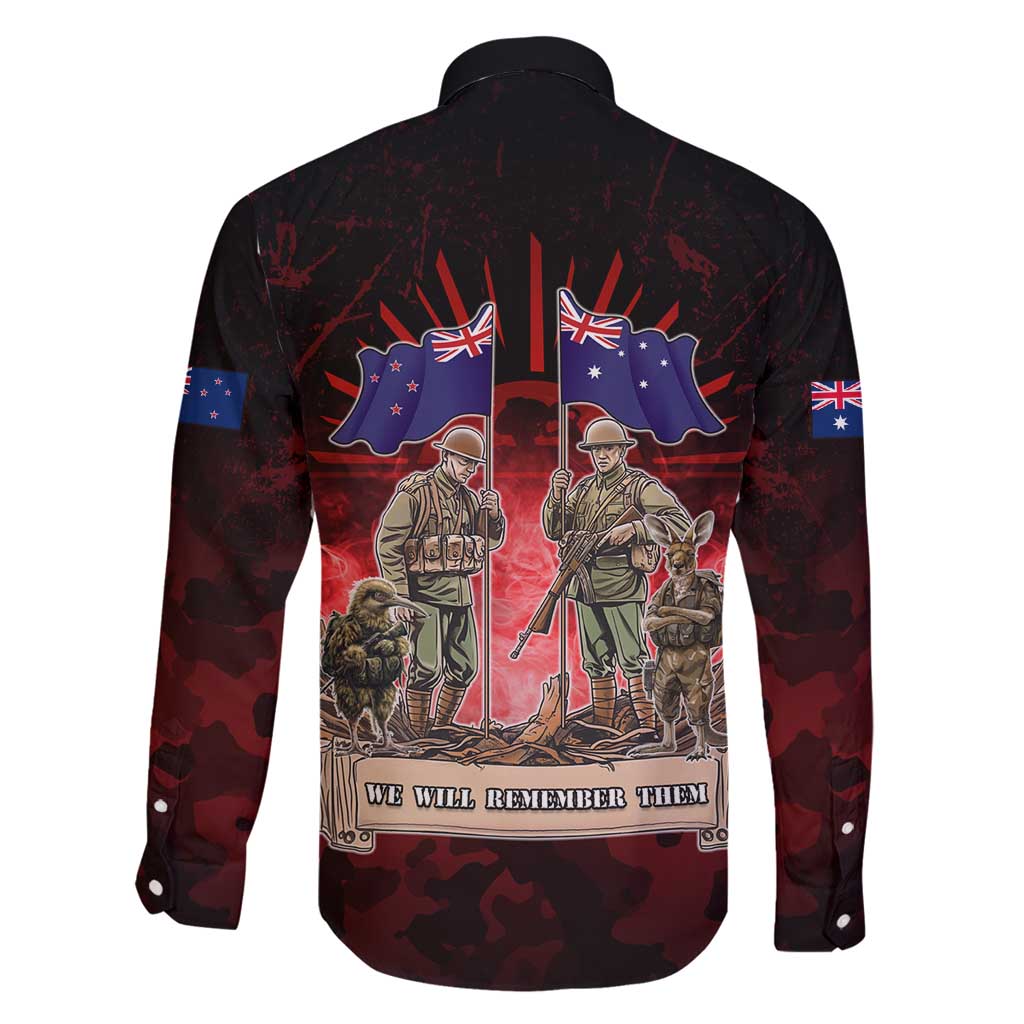 Australia And New Zealand ANZAC Day Family Matching Long Sleeve Bodycon Dress and Hawaiian Shirt Soldiers Lest We Forget