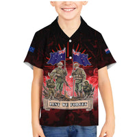 Australia And New Zealand ANZAC Day Family Matching Mermaid Dress and Hawaiian Shirt Soldiers Lest We Forget