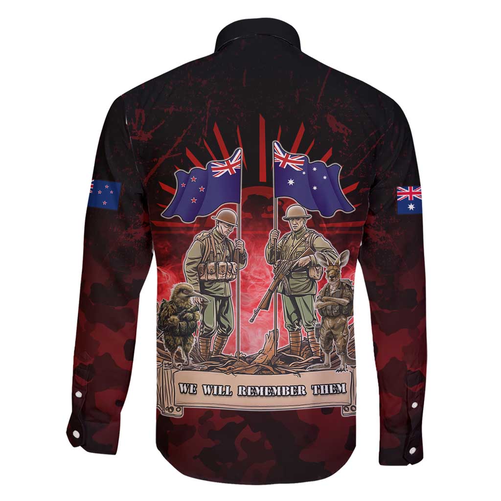 Australia And New Zealand ANZAC Day Family Matching Short Sleeve Bodycon Dress and Hawaiian Shirt Soldiers Lest We Forget