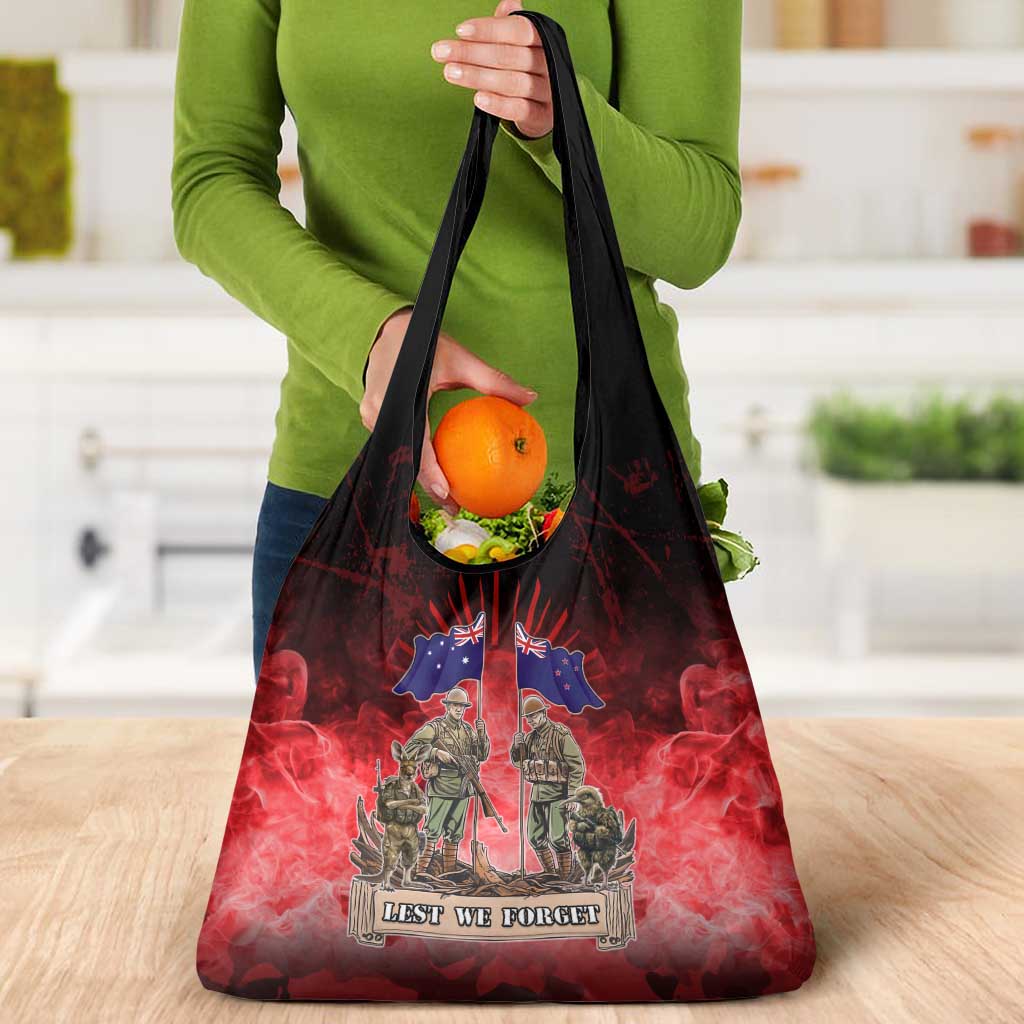 Australia And New Zealand ANZAC Day Grocery Bag Soldiers Lest We Forget