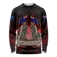 Australia And New Zealand ANZAC Day Long Sleeve Shirt Soldiers Lest We Forget