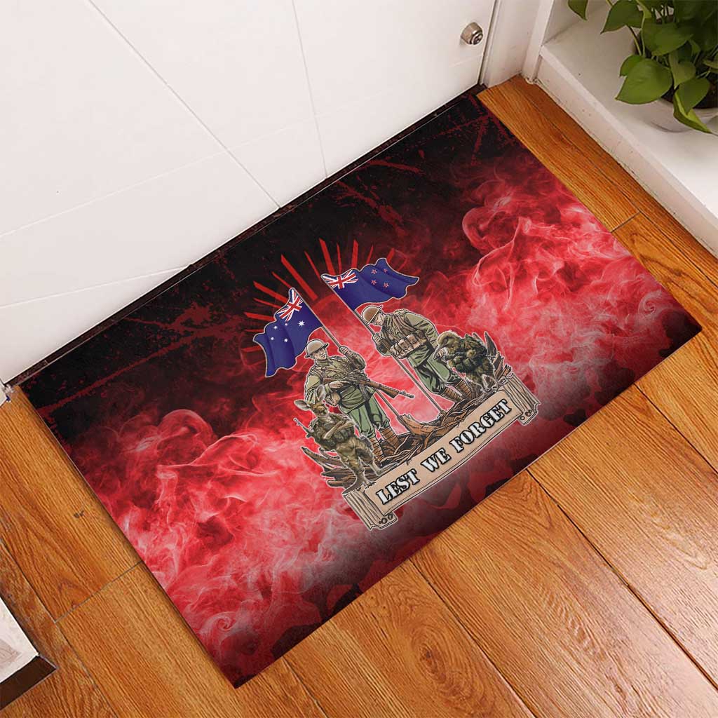 Australia And New Zealand ANZAC Day Rubber Doormat Soldiers Lest We Forget