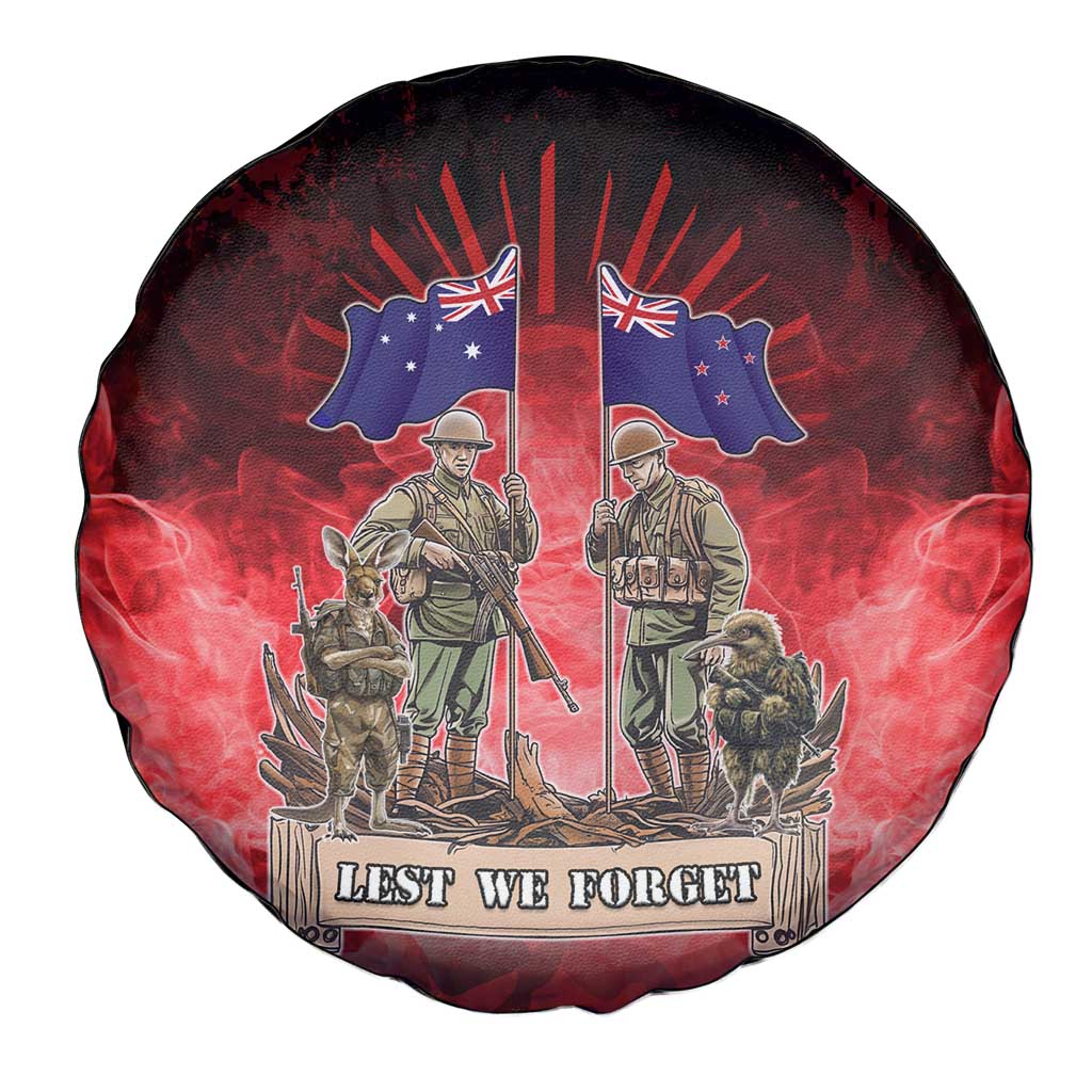 Australia And New Zealand ANZAC Day Spare Tire Cover Soldiers Lest We Forget