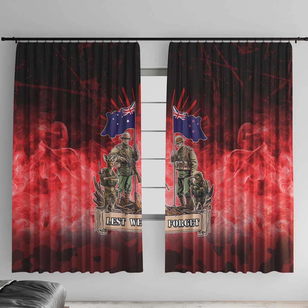 Australia And New Zealand ANZAC Day Window Curtain Soldiers Lest We Forget